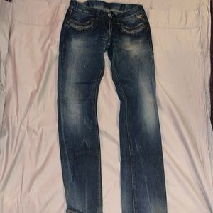 Replay straight leg blue jeans, size 28 length 34